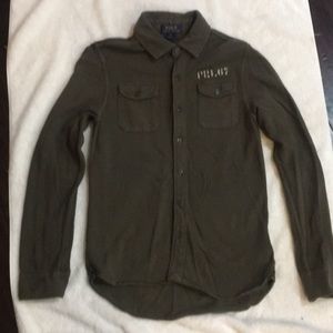 Polo boys size medium (10-12) army surplus shirt